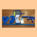 Уборочный комплект AZURO OCEAN набор из  6-ти предметов (штанга, щетка пылесоса, щетка для стен, сачок, термометр, тестер CL/Ph) - фото