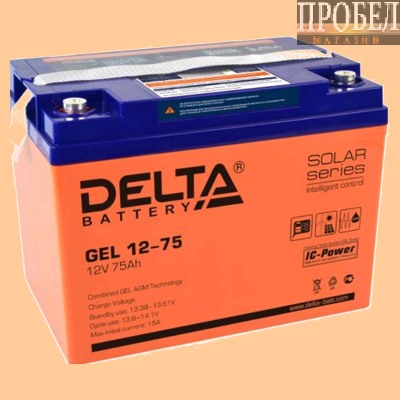 GEL 12-75 Батарея для ибп  Delta - фото