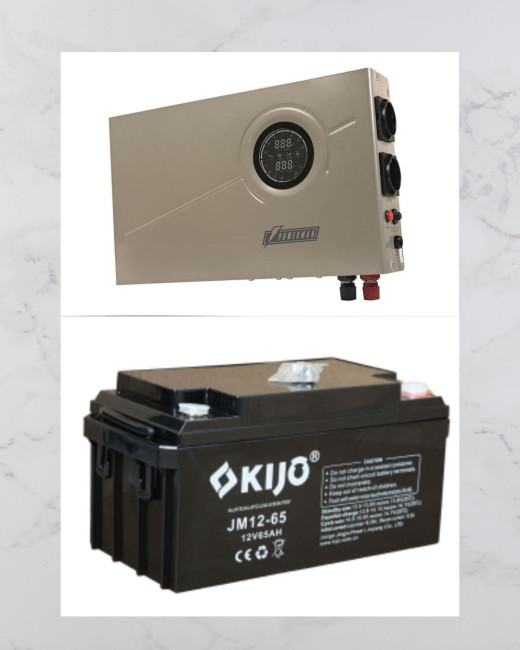 Готовое решение ИБП POWERMAN Smart 1000 INV +12V/55Ah  - фото