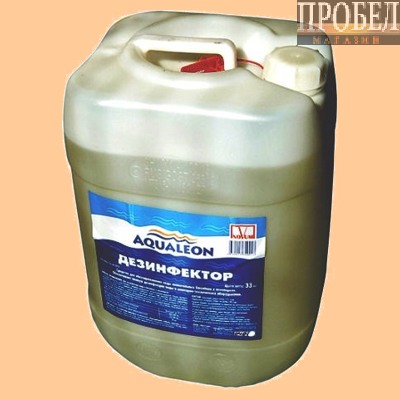 Хлор 26кг (жидкий) Aqualeon,в канистрах Дезинфектор  - фото