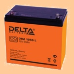Аккумуляторная батарея (АКБ)  к ибп Delta DTM 1255 L (12В/55 А·ч) 1255 L (12-55) для насосов и котлов - фото