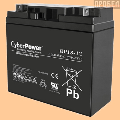 Аккумуляторная батарея для ибп 12V/18Ah CyberPower GP18-12 (1218,1217)
