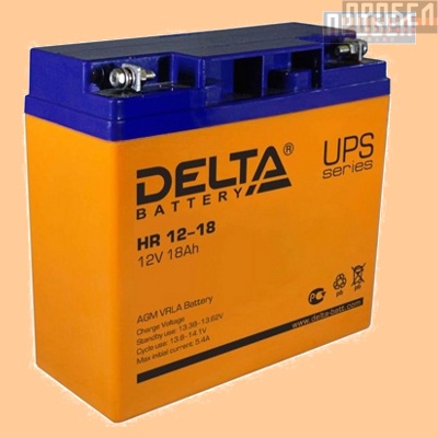Аккумуляторная батарея (АКБ) к ибп Delta HR 12-18 (12В/18 А·ч) 12-18 (1218 )