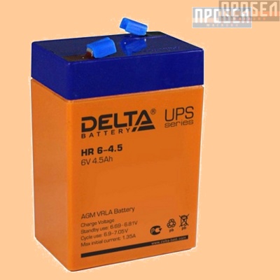 Аккумуляторная батарея (АКБ) к ибп Delta HR 6-4.5 (6В/4.5 А·ч) 6-4.5