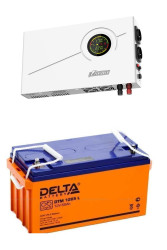 Готовое решение ИБП POWERMAN Smart 800 INV +12V/65Ah Delta DTM 1265 L - фото