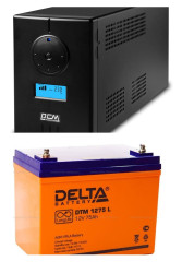Готовое решение ИБП POWERCOM INF-1100+12V/75Ah Delta DTM 1275 L - фото