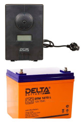 Готовое решение ИБП POWERCOM INF-1500+12V/75Ah Delta DTM 1275 L - фото