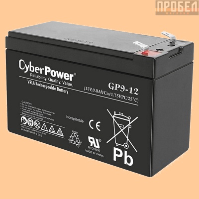 Аккумуляторная батарея для ибп 12V/9Ah CyberPower GP9-12 (1209,1234)
