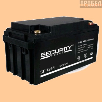 Аккумуляторная батарея Security Force SF 1265 (12В/65 А·ч) 1265 (акб) для источника бесперебойного питания