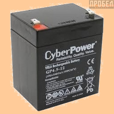 Аккумуляторная батарея для ибп 12V/5Ah CyberPower GP5-12 (1205) - фото