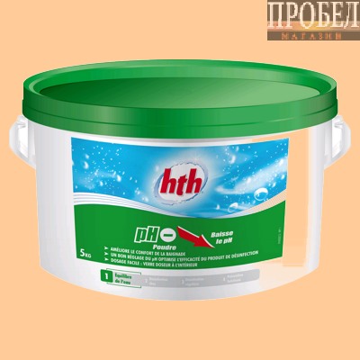 pH минус, 5 кг.   Химия для бассейна hTh - фото