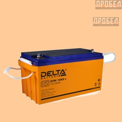 Аккумуляторная батарея (АКБ) к ибп Delta DTM 1265 L (12В/65 А·ч) 1265 L(12-65) для насосов и котлов - фото